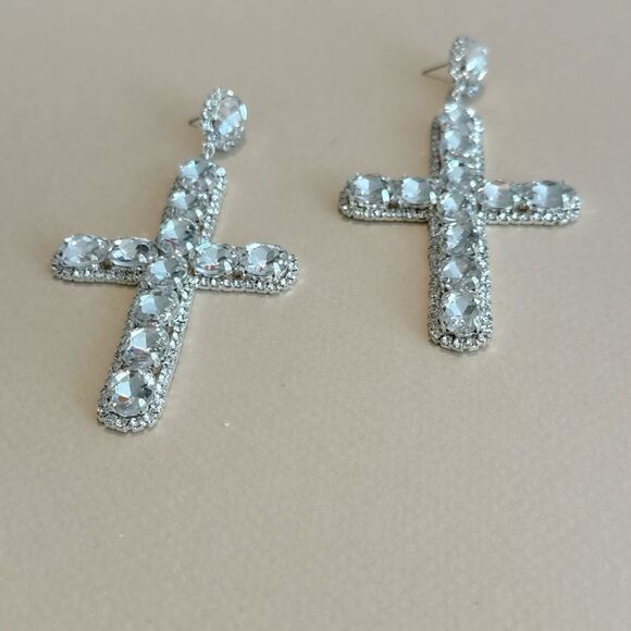 Diamond cross necklace M1025 - Picture 5 of 5